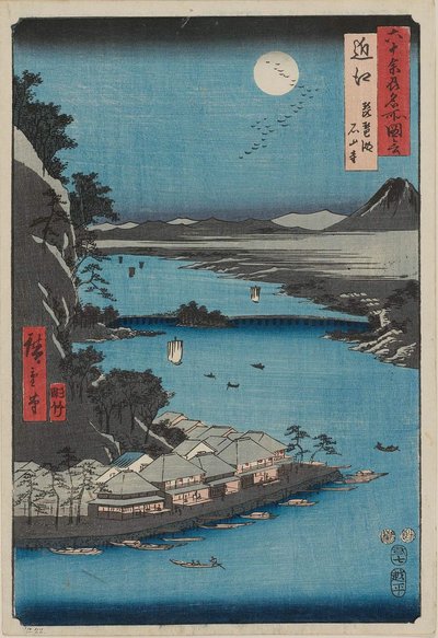 Provinz Omi: Biwa-See, Ishiyama-Tempel von Utagawa Hiroshige